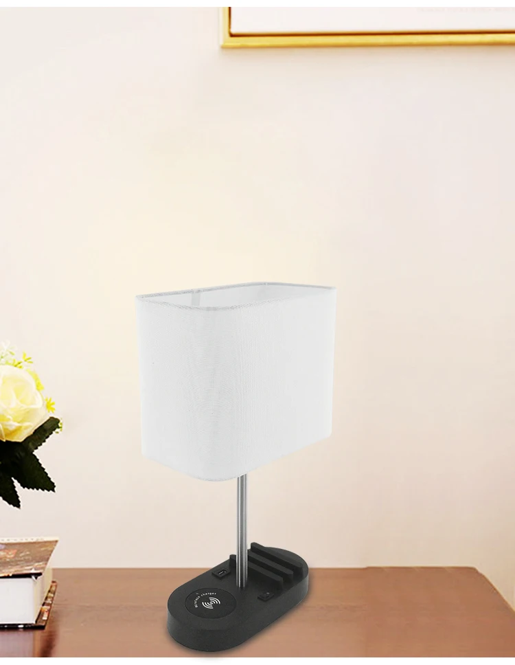 Wholesale Nordic Modern Decoration Bedroom LED Metal Fabric Table Lamp