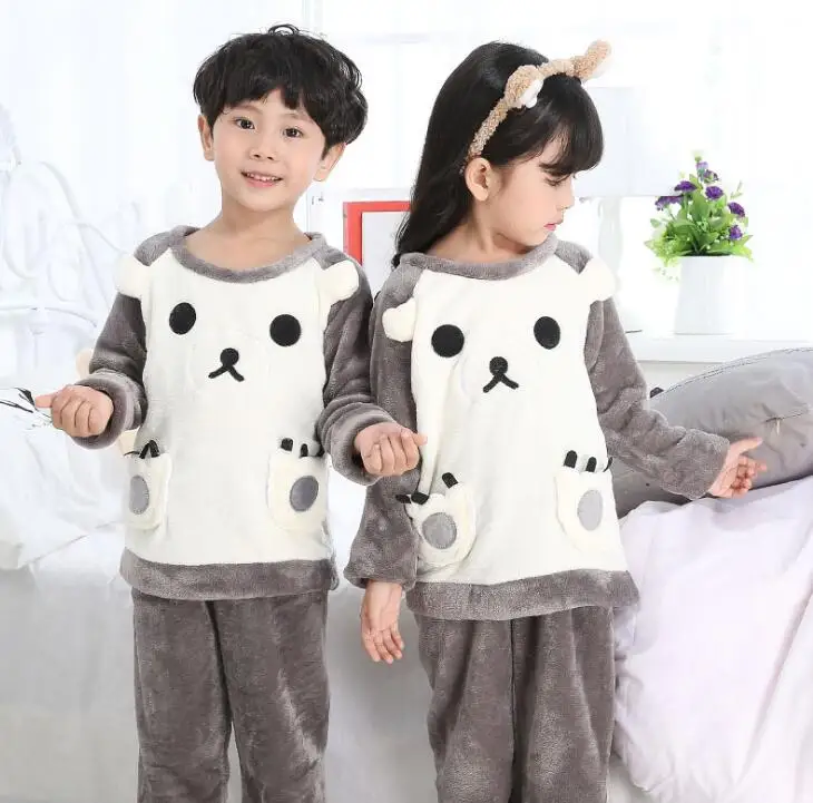 New kids home style cartoon animal pajama sets two pcs sets home flannel autumn and winter pajama wholesale, Colors
New kids home style cartoon animal pajama sets two pcs sets home flannel autumn and winter pajama wholesale, Colors