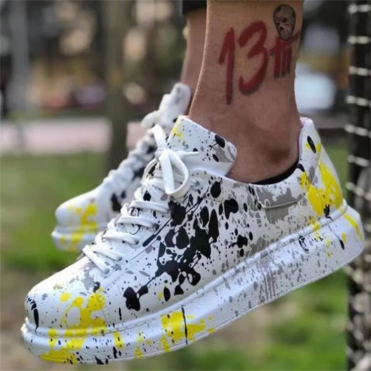 European and American new camouflage candy color graffiti lace-up casual sneakers, Three colors or customized
European and American new camouflage candy color graffiti lace-up casual sneakers, Three colors or customized