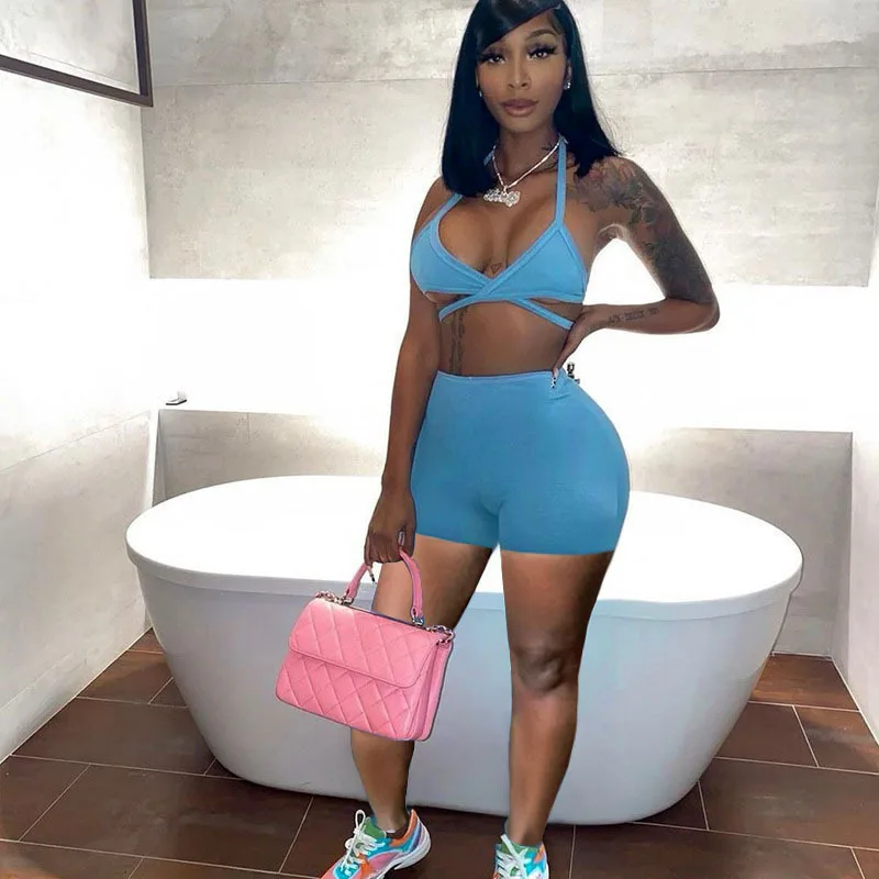 Bomblook K21ST236 Halter Crop Top Two Piece Set Solid Color High Waist Shorts Pant Sleeveless Crop Top 2021 New Arrivals
Bomblook K21ST236 Halter Crop Top Two Piece Set Solid Color High Waist Shorts Pant Sleeveless Crop Top 2021 New Arrivals