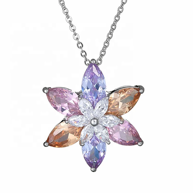 New Flower Crystal Necklace Colors Colorful Pendants Statement Necklaces Fine Jewelry For Women Gift, Customized color
New Flower Crystal Necklace Colors Colorful Pendants Statement Necklaces Fine Jewelry For Women Gift, Customized color