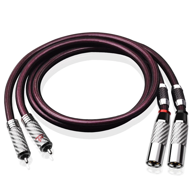 

HIFI 2XLR Male to 2RCA Male Cable XLR to RCA audio balance cable hifi pure silver Wire for Amplifier Mixer Microphone HIFI 2XL