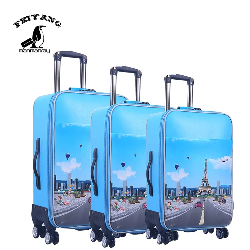 Hot selling fabric printing luggage sets suitcase part valise bags, Customized color
Hot selling fabric printing luggage sets suitcase part valise bags, Customized color