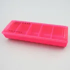 カスタマイズされたプラスチック製ポータブルピルボックス、透明 5 日スライドオープン毎週ピルボックス医学コンテナ