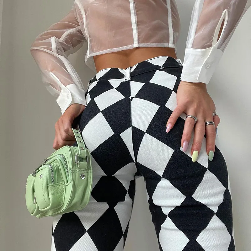 2022 New Arrival Hot Sale New Chessboard High Waist Pants Streetwear Women Trousers High Street Women Casual Clothing
2022 New Arrival Hot Sale New Chessboard High Waist Pants Streetwear Women Trousers High Street Women Casual Clothing