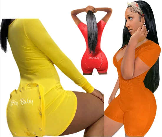 Sexy Onesie Woman Functional Bodycon Bodysuit Long Sleeve V Neck Stretch Butt Flap Adult Short Romper Pajamas Woman Jumpsuit
Sexy Onesie Woman Functional Bodycon Bodysuit Long Sleeve V Neck Stretch Butt Flap Adult Short Romper Pajamas Woman Jumpsuit