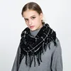 Fashion women New stock new acrylic winter plaid snood scarf tartan plaid infinity scarf