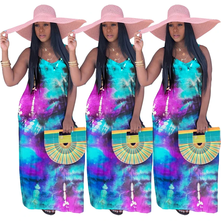 M10347 Spring and summer sleeveless Loose dress 2020 Fashion Tie Dye Sling Long Skirt Women one-piece dress
M10347 Spring and summer sleeveless Loose dress 2020 Fashion Tie Dye Sling Long Skirt Women one-piece dress