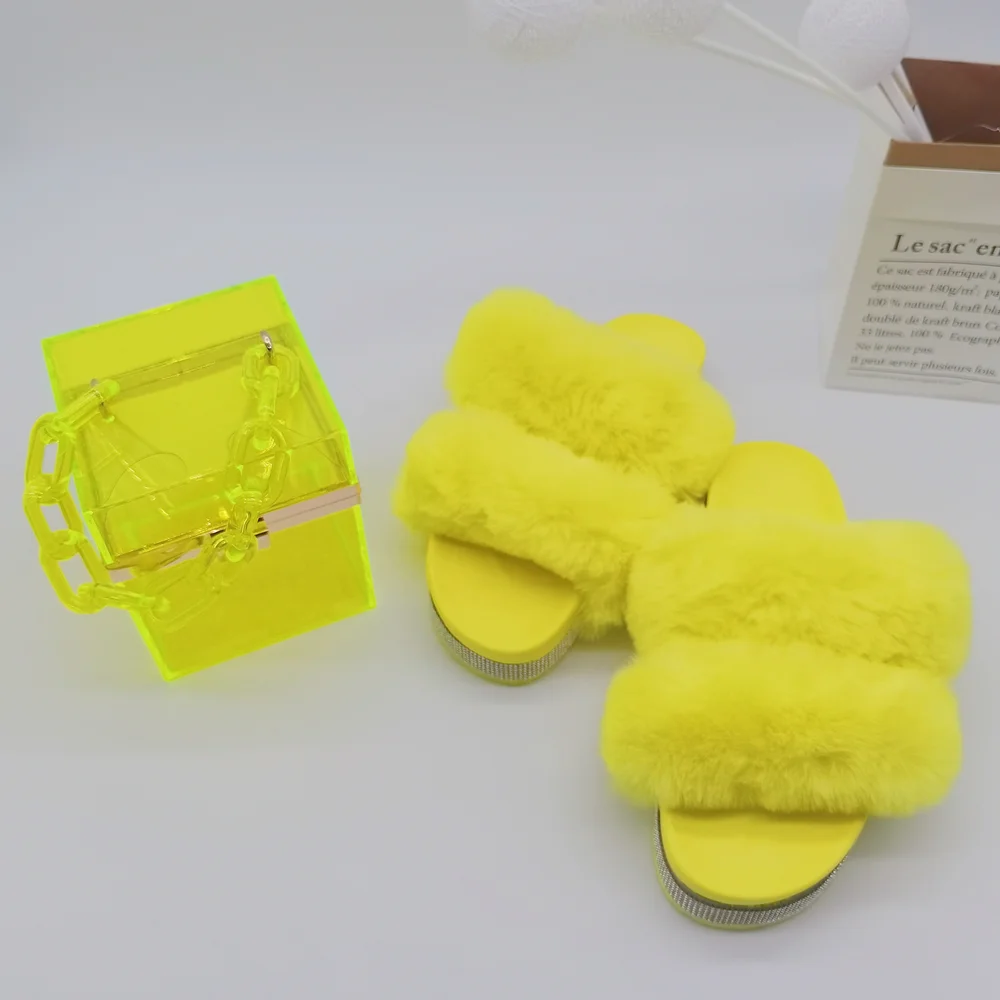 warm fur slipper same color jelly handbags hot sale women italian shoes and bag set, Customized color
warm fur slipper same color jelly handbags hot sale women italian shoes and bag set, Customized color