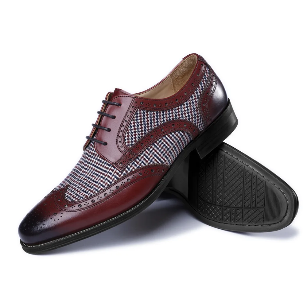 Hot Selling Retro Men's Business Shoes Stitching Canvas Breathable Lace Up Men's Formal Shoes
Hot Selling Retro Men's Business Shoes Stitching Canvas Breathable Lace Up Men's Formal Shoes