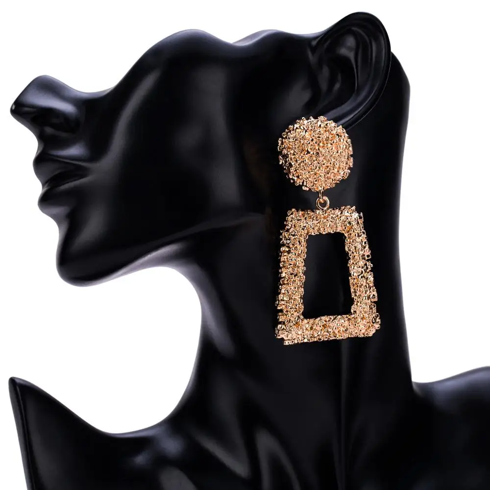Fashion Exaggerated Geometric Alloy Earrings Irregular Square Crystal Rhinestone Drop Dangle Earrings
Fashion Exaggerated Geometric Alloy Earrings Irregular Square Crystal Rhinestone Drop Dangle Earrings
