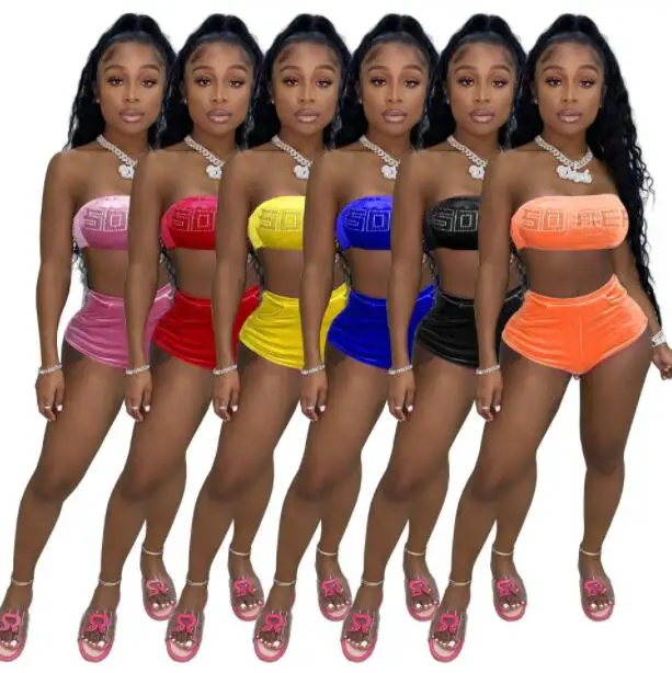 Summer Woman Gym Tube Top Pants Biker Outfit Clothing Two Piece Short Set Plus Size Clothes Women's Suits 2 Piece Set
Summer Woman Gym Tube Top Pants Biker Outfit Clothing Two Piece Short Set Plus Size Clothes Women's Suits 2 Piece Set