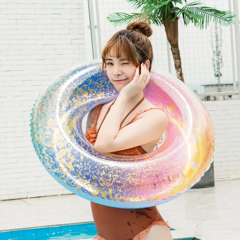 Adults Transparent with Gradient color swimming ring with glitter rainbow color inflatable water tube
Adults Transparent with Gradient color swimming ring with glitter rainbow color inflatable water tube