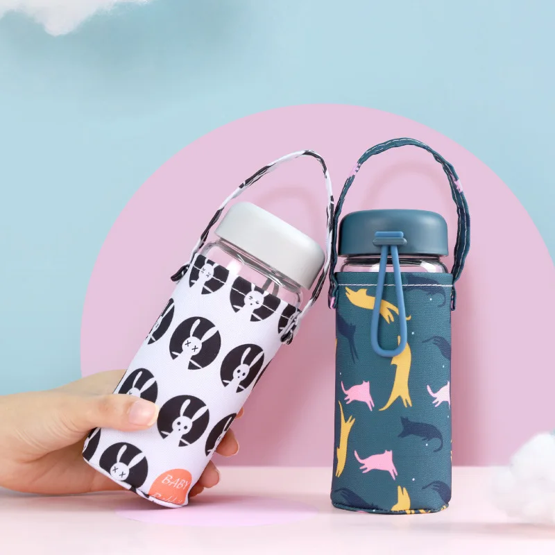 Portable Cartoon Glass Water Bottle BPA-Free Water Bottle with Sleeve, Green, pink, white, blue
Portable Cartoon Glass Water Bottle BPA-Free Water Bottle with Sleeve, Green, pink, white, blue
