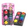 blister card package 12 colors puzzle snowflake shape crayons