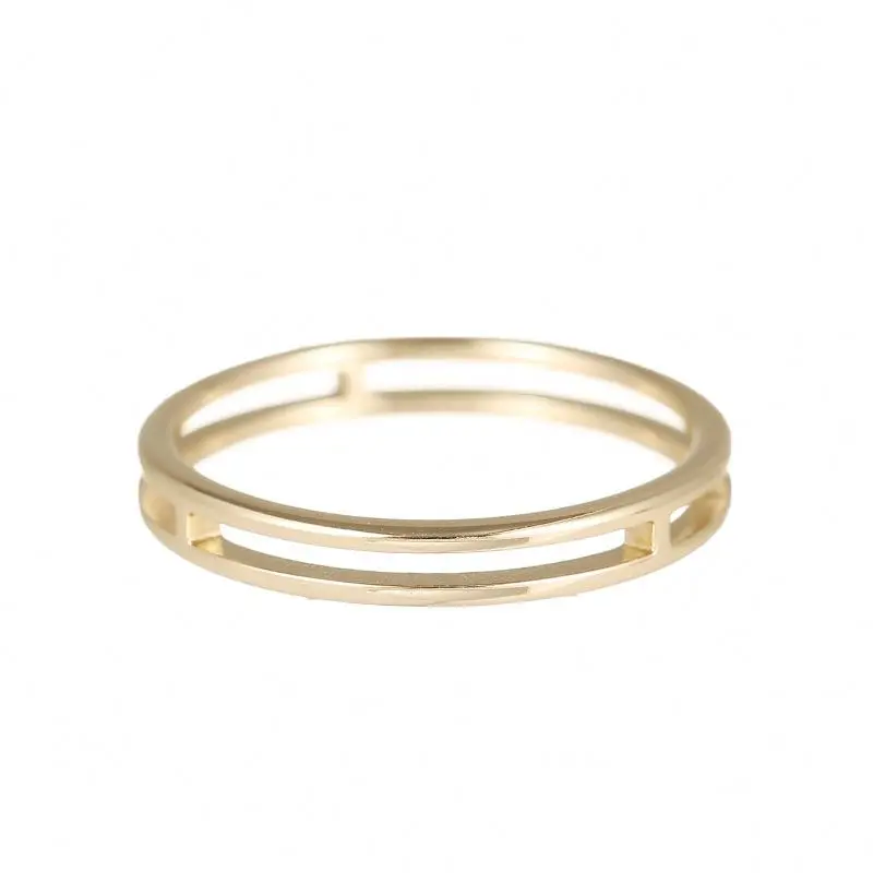 Hot Sale Design Beautiful Women's Jewelry 14K Gold Plated Stainless Steel Minimalist Double Layered Ring
Hot Sale Design Beautiful Women's Jewelry 14K Gold Plated Stainless Steel Minimalist Double Layered Ring
