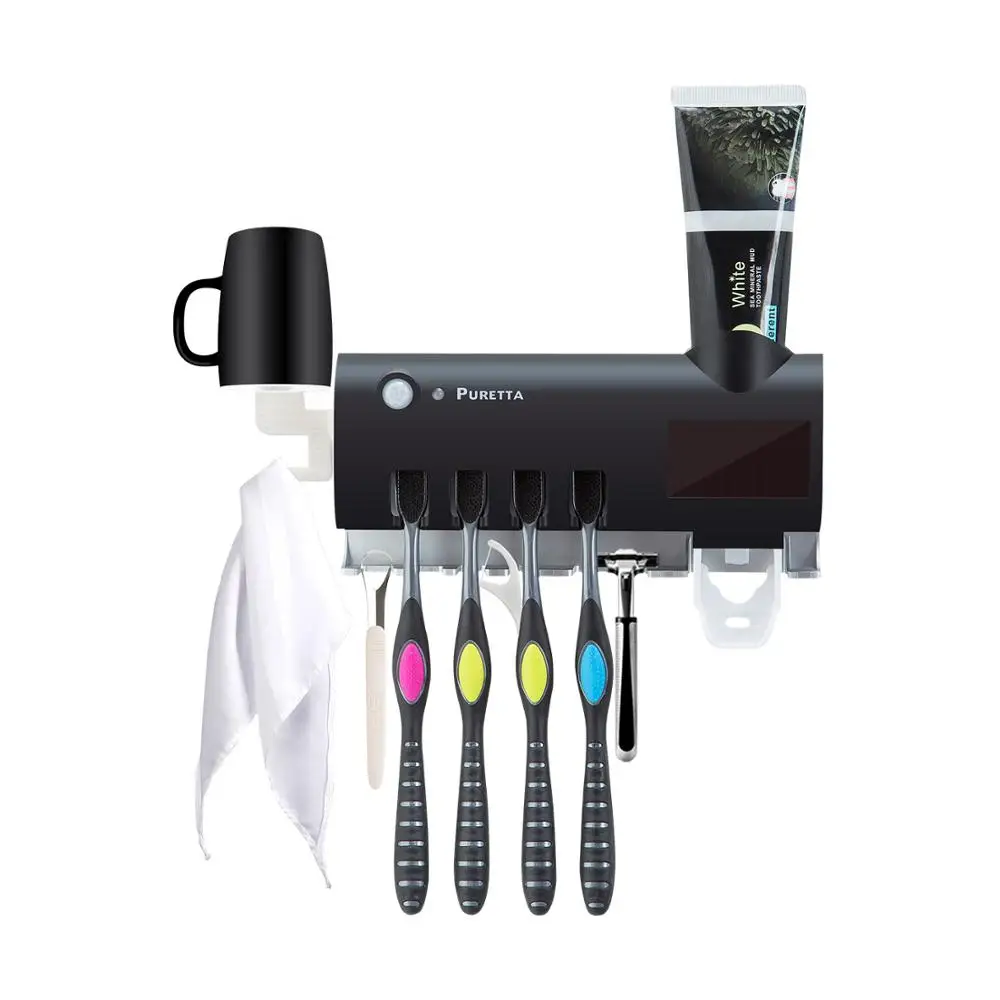 7in1 Solar Electric UV Sterilizing Wireless Wall Mount Toothbrush Holder with Brush Cup Holder and Toothpaste Dispenser
7in1 Solar Electric UV Sterilizing Wireless Wall Mount Toothbrush Holder with Brush Cup Holder and Toothpaste Dispenser