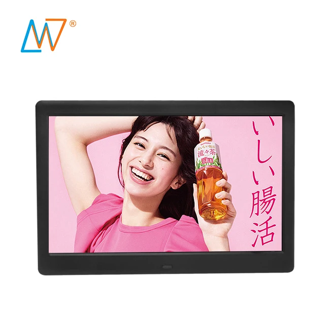 Shenzhen Factory Super Slim 10 Inch Wall Mount Lcd Display Digital Photo Frame With Motion Sensor