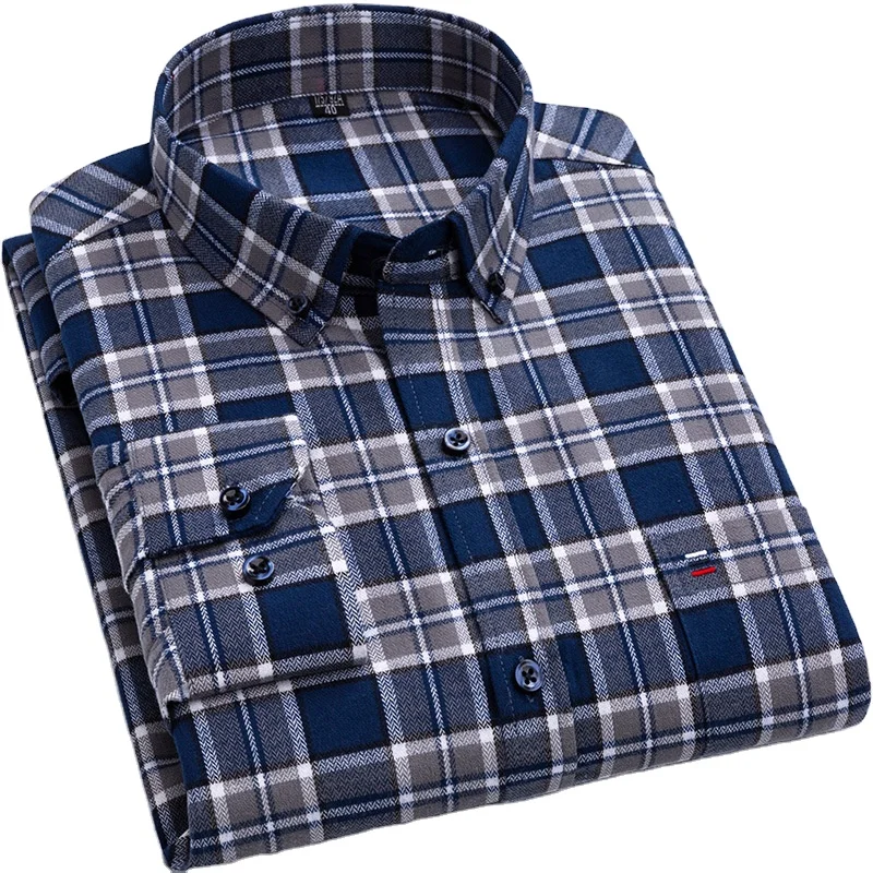 New style cotton long-sleeved men's shirts, cotton plaid business slim fit men's casual men's shirts, Custom color
New style cotton long-sleeved men's shirts, cotton plaid business slim fit men's casual men's shirts, Custom color