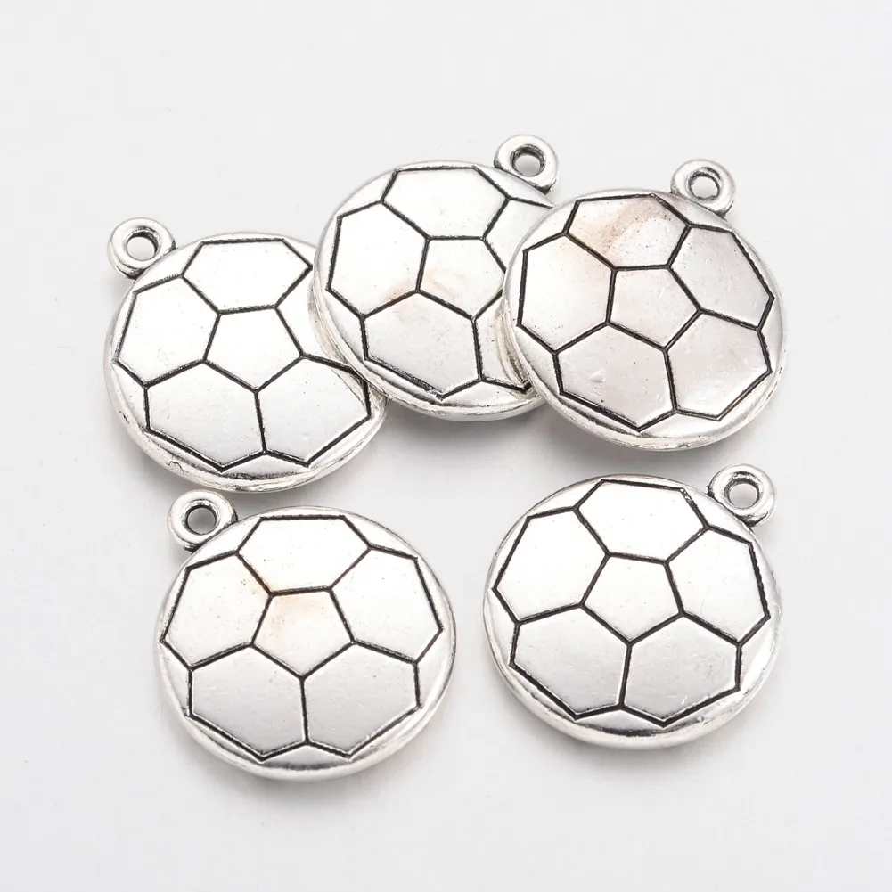Pandahall Tibetan Style Antique Silver Alloy FootBall Hobby Pendants, Antique silver plated
Pandahall Tibetan Style Antique Silver Alloy FootBall Hobby Pendants, Antique silver plated