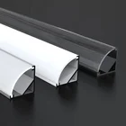 Angle Led With Pc Cover Channel 90 Degrees Angle Silver Black White Aluminum Strip Extruded Led Corner Profile//