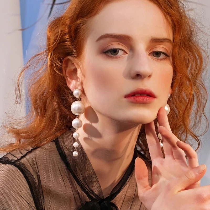 2020 Trendy Elegant Big Pearl Long Earrings Pearls String Statement Drop Earrings For Women Wedding Party Girl, Gold
2020 Trendy Elegant Big Pearl Long Earrings Pearls String Statement Drop Earrings For Women Wedding Party Girl, Gold