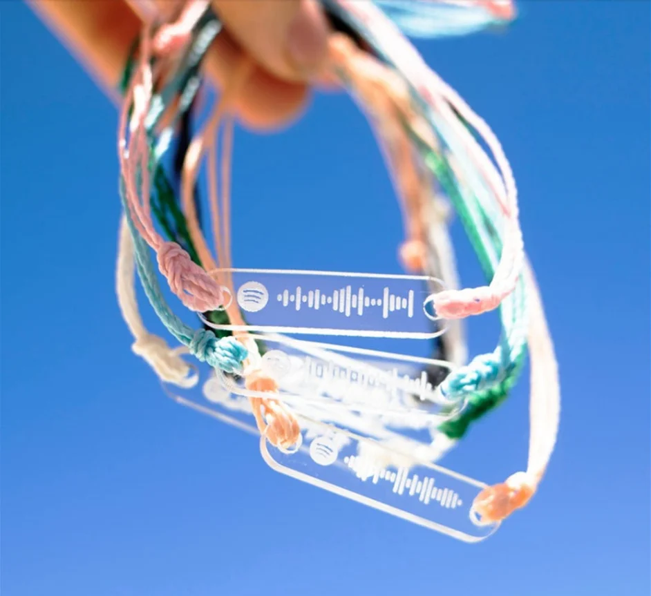 QiuHan Adjustable Rope Personalized Colorful Custom Music Spotify Code Bracelet, Multi
QiuHan Adjustable Rope Personalized Colorful Custom Music Spotify Code Bracelet, Multi