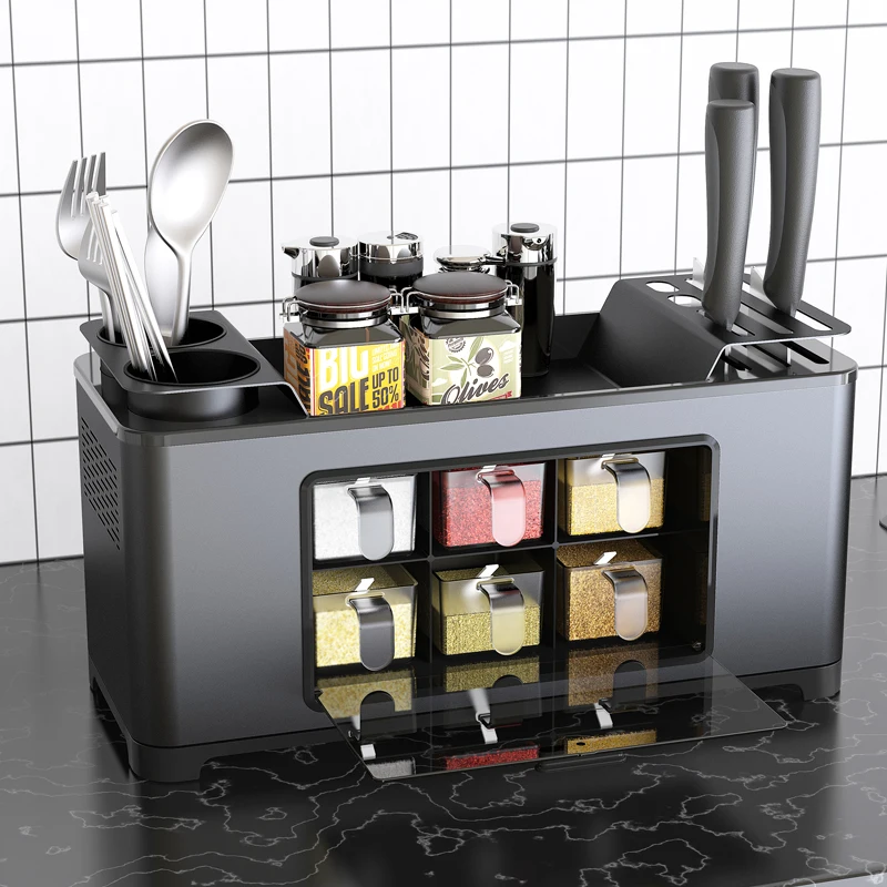New Design Custom Fashion Kitchen Accessories Multifunction Countertop Spice Rack Organizer, Black/silver
New Design Custom Fashion Kitchen Accessories Multifunction Countertop Spice Rack Organizer, Black/silver
