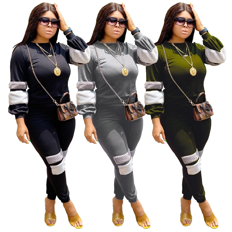 Hot Popular Casual Ladies 2 Pcs Outfits O Neck Long Sleeve Skinny Plus Size Fall Women Two Piece Set, Picture
Hot Popular Casual Ladies 2 Pcs Outfits O Neck Long Sleeve Skinny Plus Size Fall Women Two Piece Set, Picture