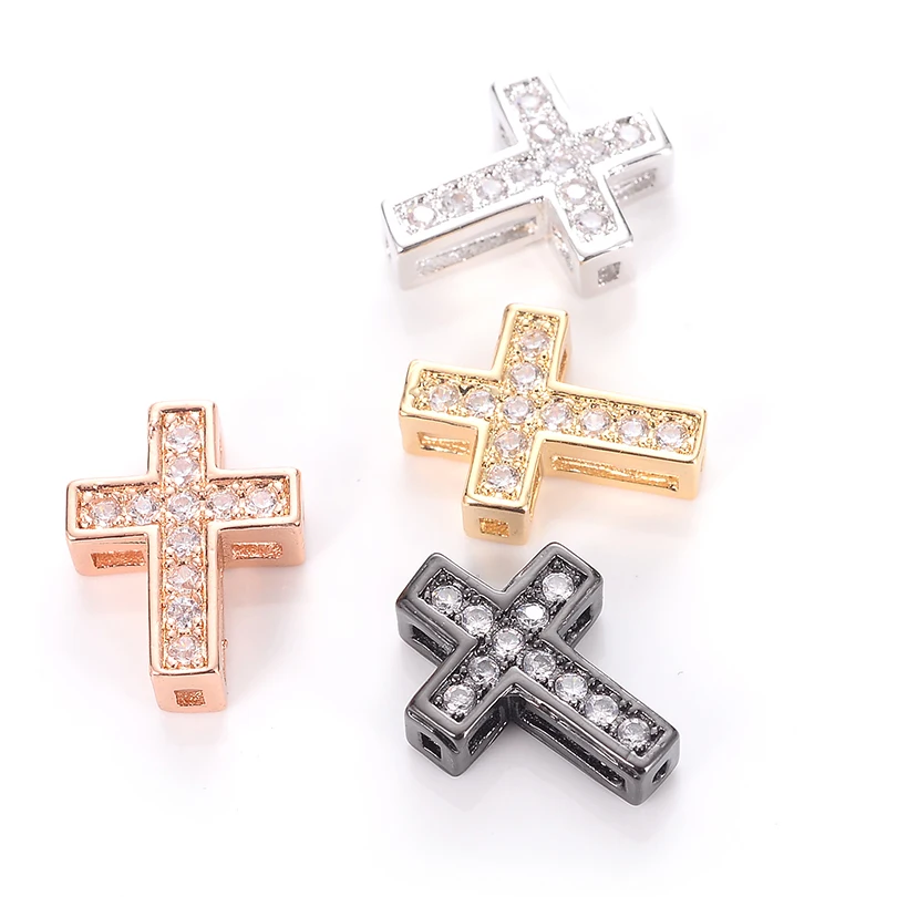 Cross Beads for Jewelry Making Bracelets Necklaces Handmade DIY Pave White Zircon Copper Spacer Bead Jewellery Connector
Cross Beads for Jewelry Making Bracelets Necklaces Handmade DIY Pave White Zircon Copper Spacer Bead Jewellery Connector
