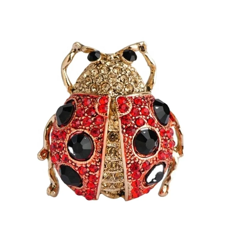 

Antique Jewelry Red Ladybug Beetle Brooch insect animal Black Spot ladybug Pin, Various, as your choice