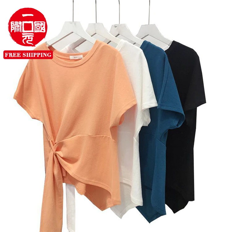 2021 new short-sleeved T-shirt women's summer Korean style loose all-match irregular top
2021 new short-sleeved T-shirt women's summer Korean style loose all-match irregular top