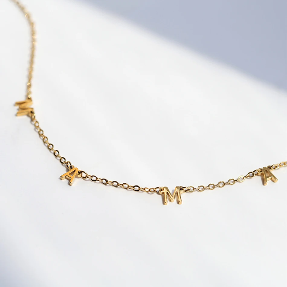 wholesale mother's day gift 925 sterling silver fashion 18k gold plated scattered mama choker necklace
wholesale mother's day gift 925 sterling silver fashion 18k gold plated scattered mama choker necklace