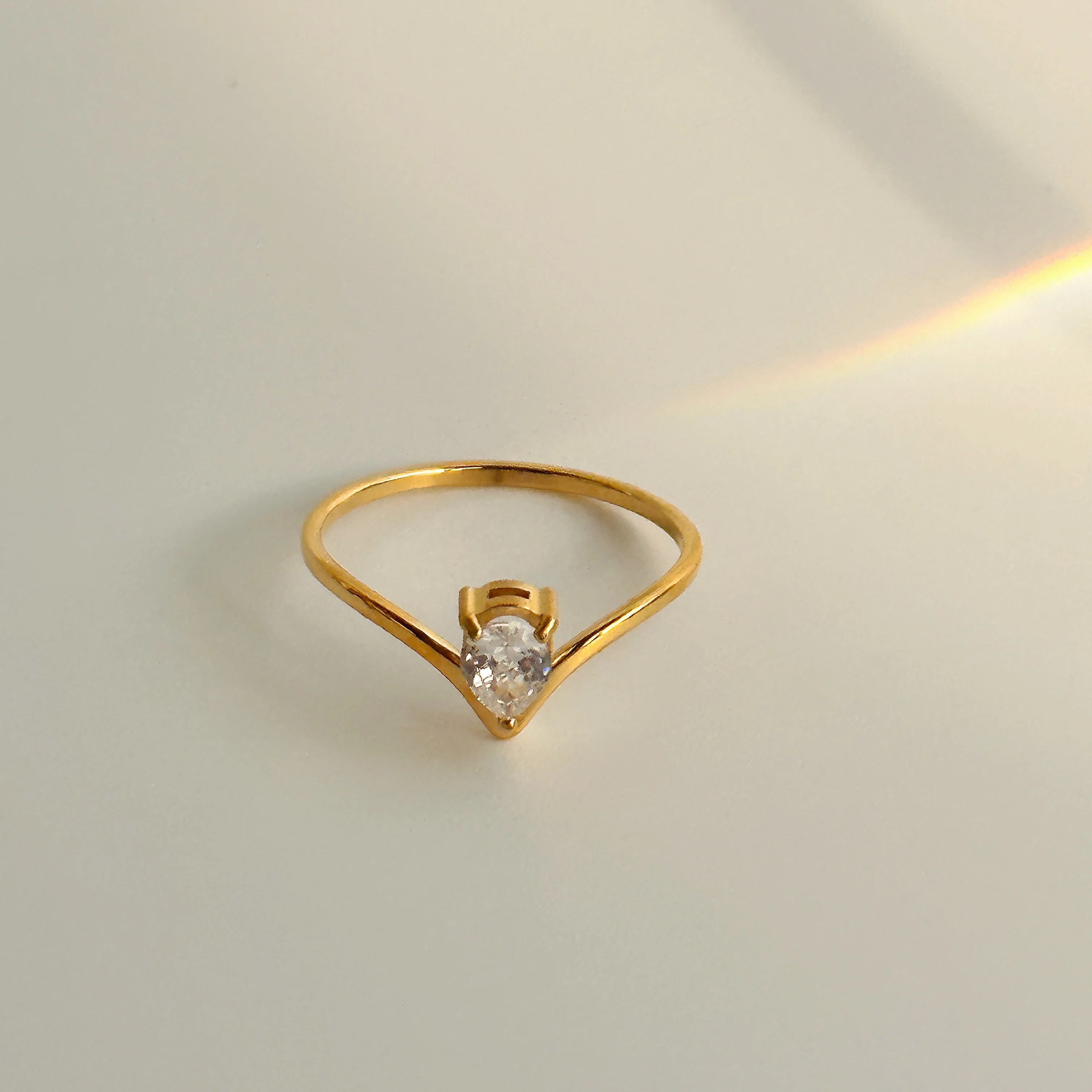2024 Dazan New INS 18k Gold Plated Tarnish Free Stainless Steel V Shape White Zircon Minamilist Stacked Style Ring For Women
2024 Dazan New INS 18k Gold Plated Tarnish Free Stainless Steel V Shape White Zircon Minamilist Stacked Style Ring For Women