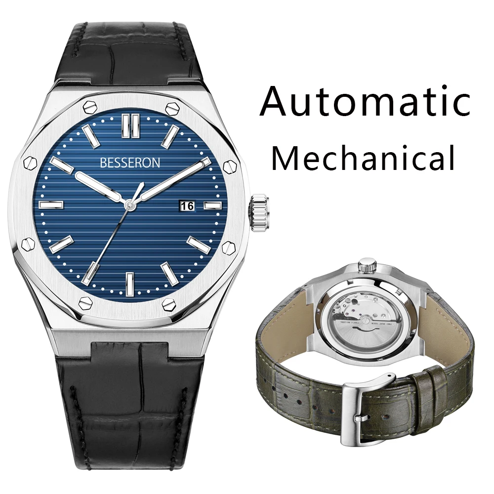 Luxury Automatic Mechanical Watch 3BAR Waterproof With Calendar Window Business Watch for Men
Luxury Automatic Mechanical Watch 3BAR Waterproof With Calendar Window Business Watch for Men