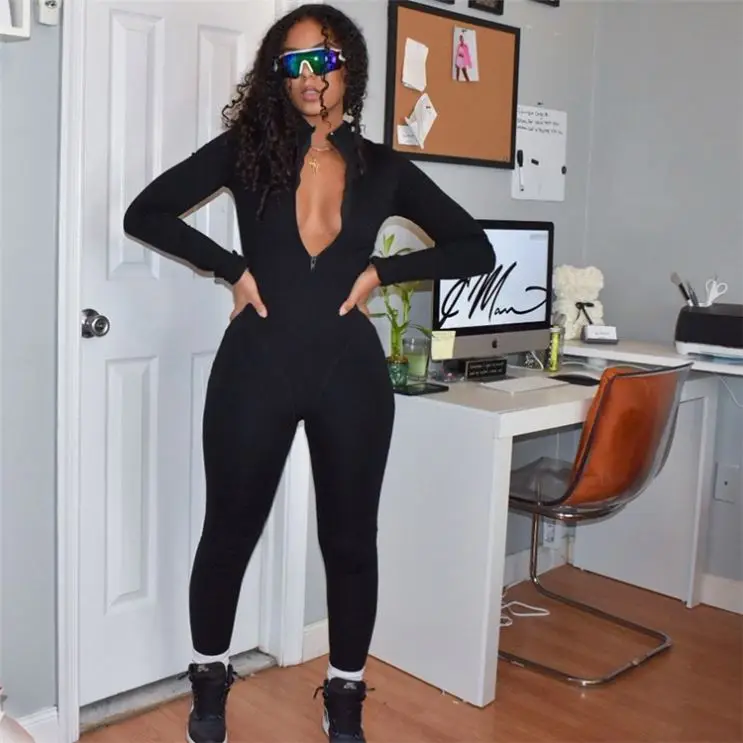 J J 2021 Latest Design Good Quality Fashion Clothing Fitness Long Sleeve Women Plus Size Sexy Bodycon One Piece Jumpsuits
J J 2021 Latest Design Good Quality Fashion Clothing Fitness Long Sleeve Women Plus Size Sexy Bodycon One Piece Jumpsuits