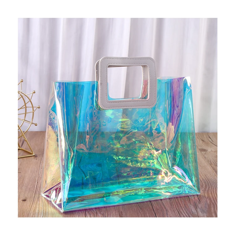Clear PVC Waterproof Tote Bag women Bag with custom logo pu handle gift handbag, Customized color
Clear PVC Waterproof Tote Bag women Bag with custom logo pu handle gift handbag, Customized color