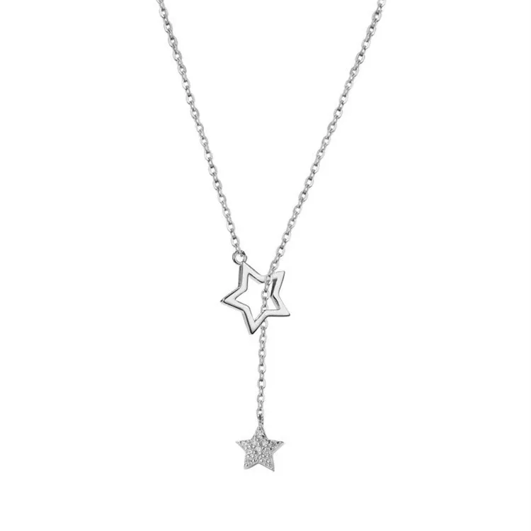 G195 Titanium Steel Hollow Five-Pointed Star Clavicle Chain Tassel Pendant Women Necklace
G195 Titanium Steel Hollow Five-Pointed Star Clavicle Chain Tassel Pendant Women Necklace