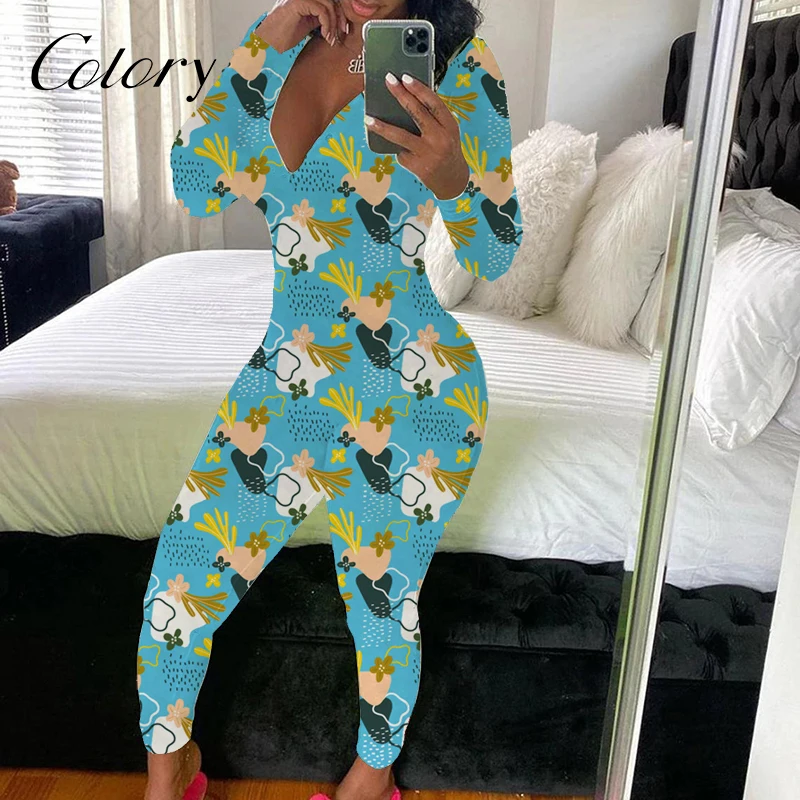 Colory Winter Sleepwear Set Fashion Printed Onesie Sexy Onesie With Butt Flap, Picture shows
Colory Winter Sleepwear Set Fashion Printed Onesie Sexy Onesie With Butt Flap, Picture shows