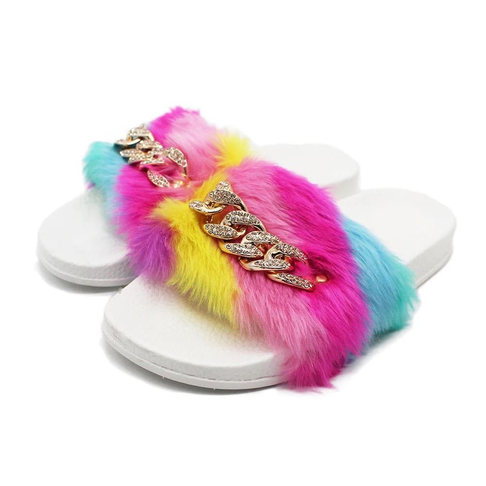Superstarer Wholesale autumn winter chain diamond slippers, warm rainbow plush slippers in stock
Superstarer Wholesale autumn winter chain diamond slippers, warm rainbow plush slippers in stock