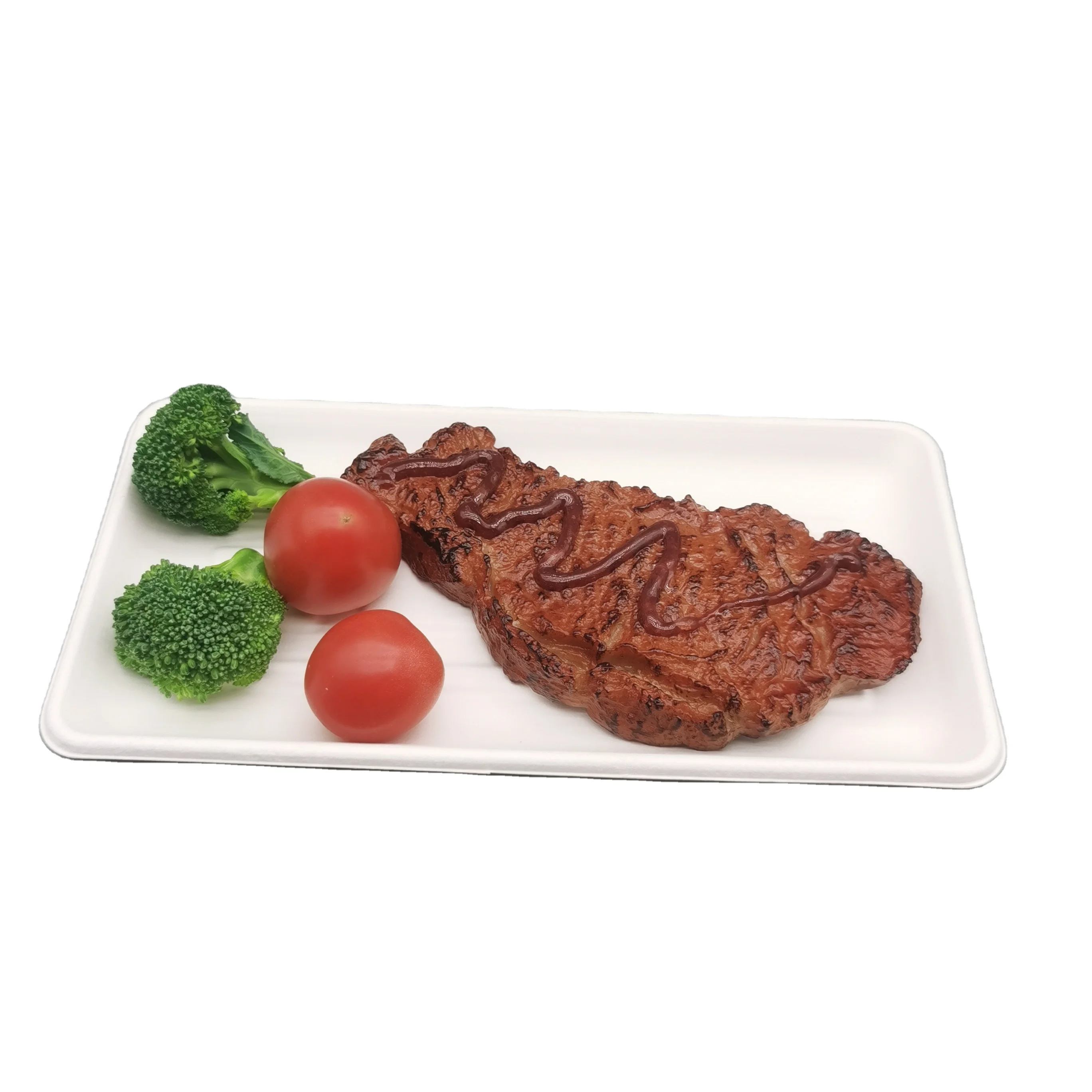 Restaurant disposable tableware refrigerator frozen eco-friendly bagasse fresh food tray, White/unbleached
Restaurant disposable tableware refrigerator frozen eco-friendly bagasse fresh food tray, White/unbleached