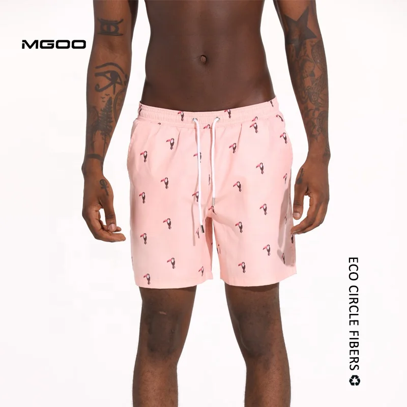 MGOO Men Swimwear 100% Recycle Polyester Swim Shorts Regular Fit Beachwear Swim Trunks, Pink orange
MGOO Men Swimwear 100% Recycle Polyester Swim Shorts Regular Fit Beachwear Swim Trunks, Pink orange