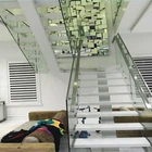 best-selling round glass staircase / modern stainless steel curved stair