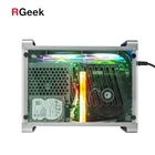 RGeek Mini ITX Micro ATX PC Small ATX Computer Case MATX Aluminum Alloy + Acrylic RGB Gaming Case