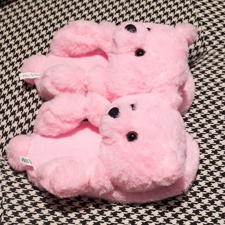 teddy bear slippers thickened plush slippers in winter keep warm cute comfortable slippers
teddy bear slippers thickened plush slippers in winter keep warm cute comfortable slippers