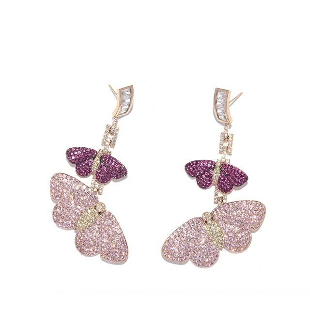 2021 Trend Jewelry Stud Earring Pink Butterfly Long Earring Golding Stud Jewel Earring, As photo
2021 Trend Jewelry Stud Earring Pink Butterfly Long Earring Golding Stud Jewel Earring, As photo