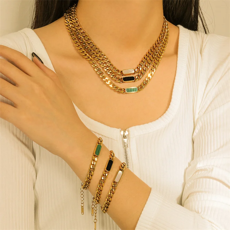 Fast Shipping Europe and America Hot Selling Stainless Steel Cuban Chain 18K Gold Plated Necklace for Women
Fast Shipping Europe and America Hot Selling Stainless Steel Cuban Chain 18K Gold Plated Necklace for Women