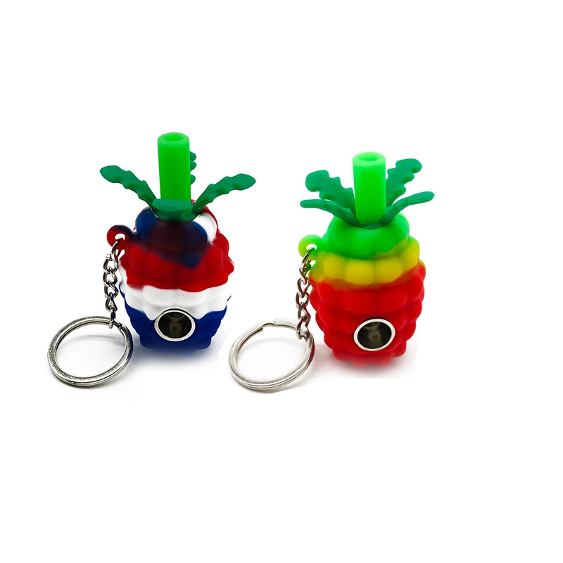 Wholesale Pineapple silicone glass smoke pipe smoking weed tobacco pipes, Customized color
Wholesale Pineapple silicone glass smoke pipe smoking weed tobacco pipes, Customized color