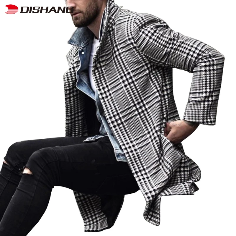 New Design Fashion Plaid Lapel Single Breasted 100% Polyester Solid Color Size S - 3XL Mens Long Winter Coat, Gray
New Design Fashion Plaid Lapel Single Breasted 100% Polyester Solid Color Size S - 3XL Mens Long Winter Coat, Gray