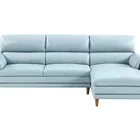 ZUOYOU Living Room furniture Modern Simple leather sofa set L-shaped sofa bed 6039b-2